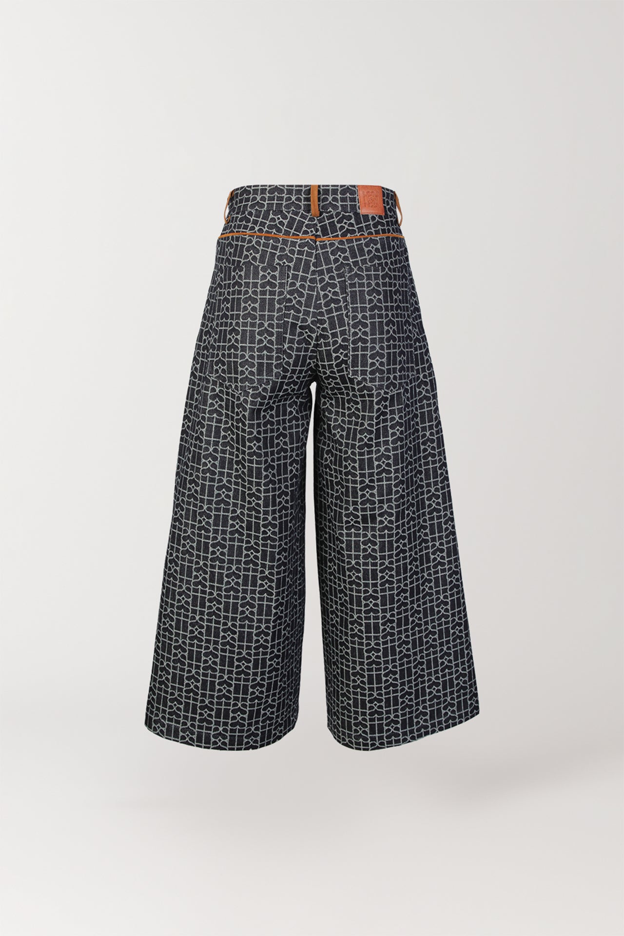 Calças Culotte Denim com Estampa SH