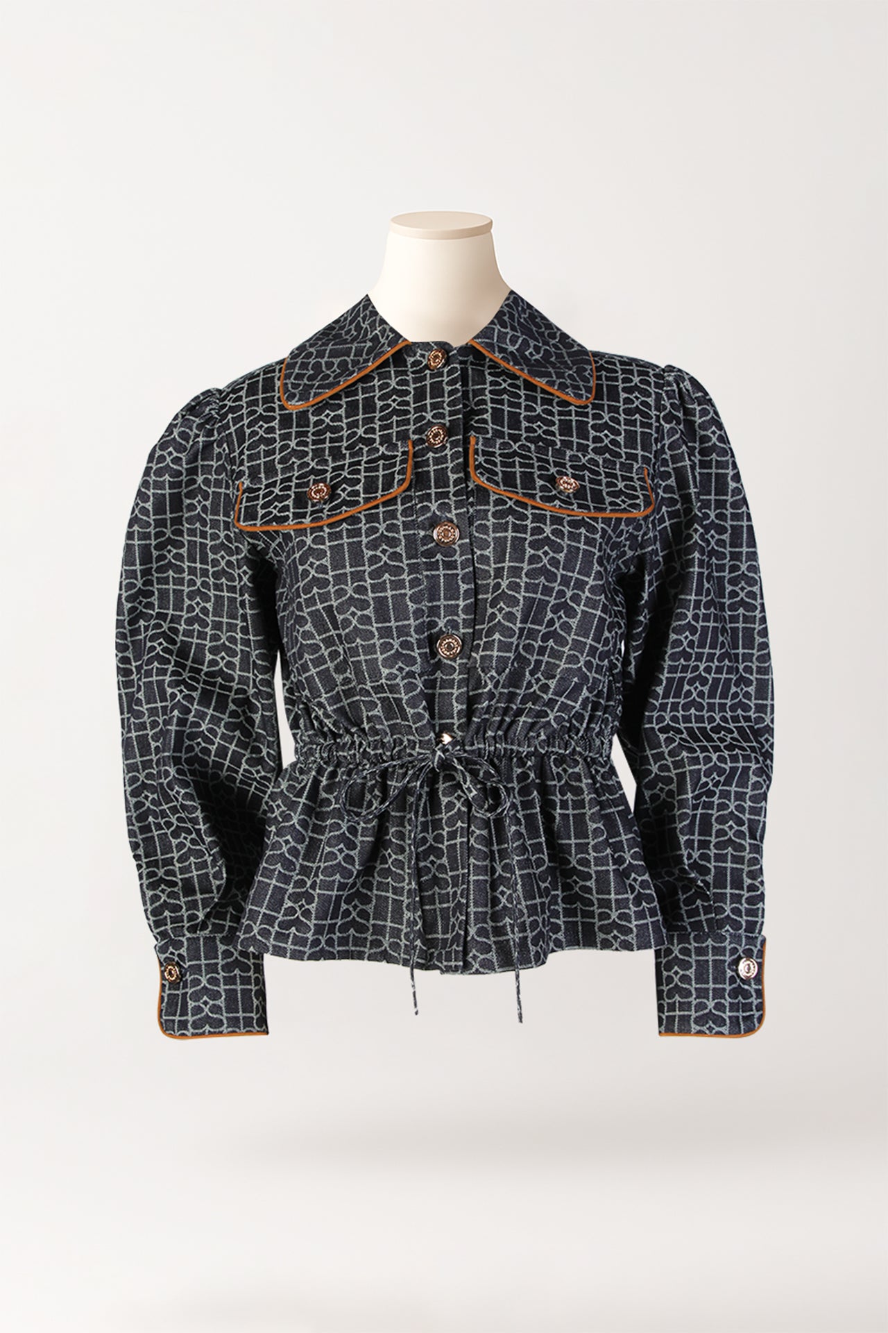 Blusa Denim com Estampa Logo SH