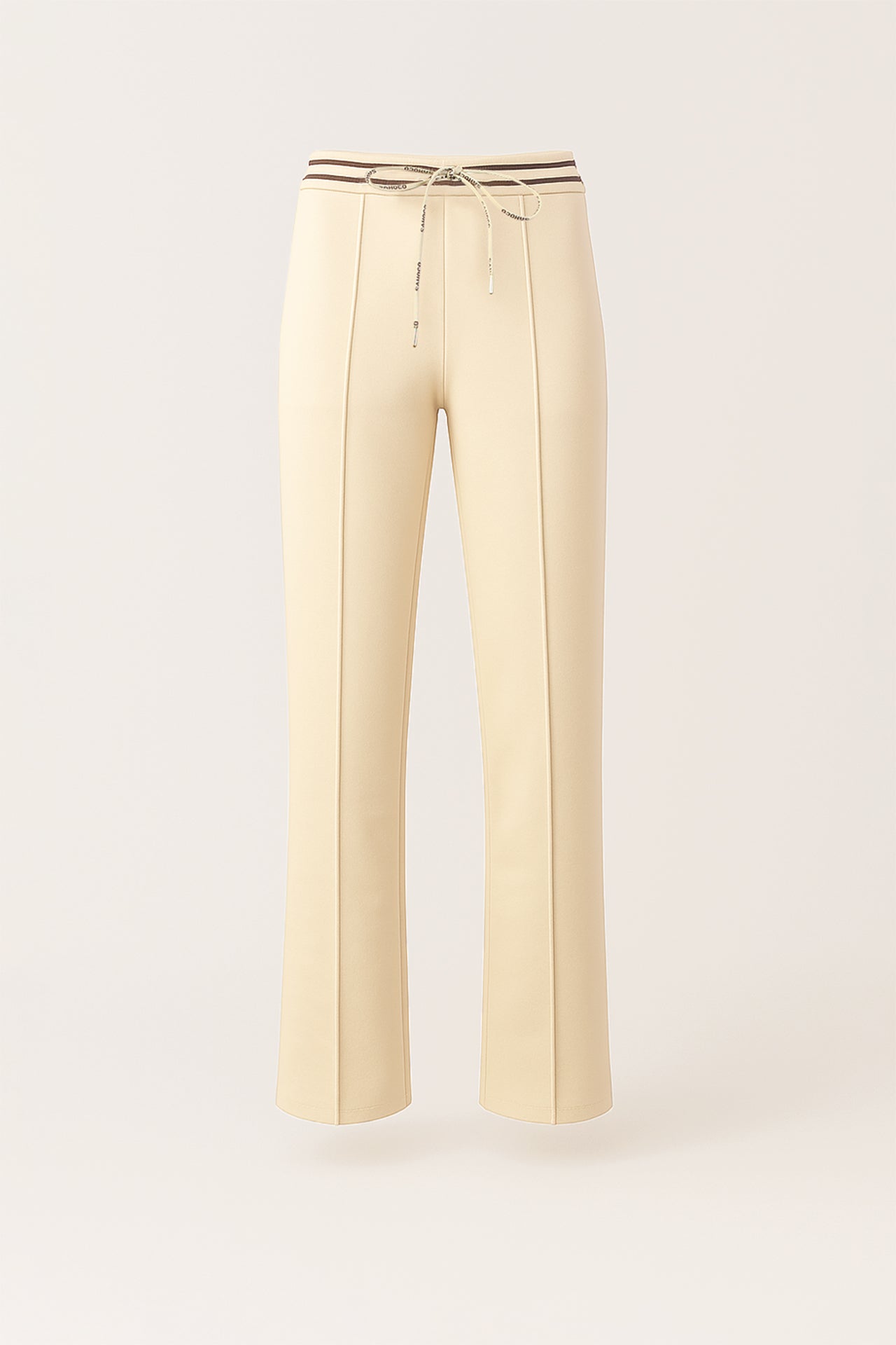 Calças Creme com Cintura Desportiva