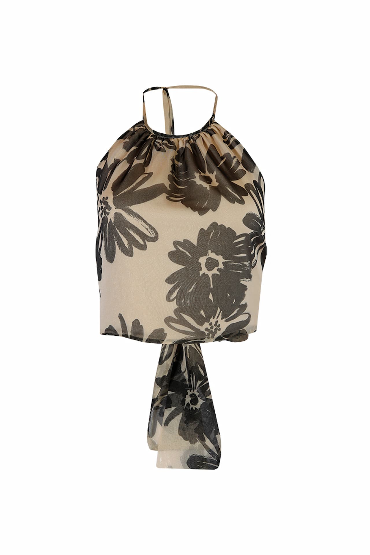 Top halter estampado flores