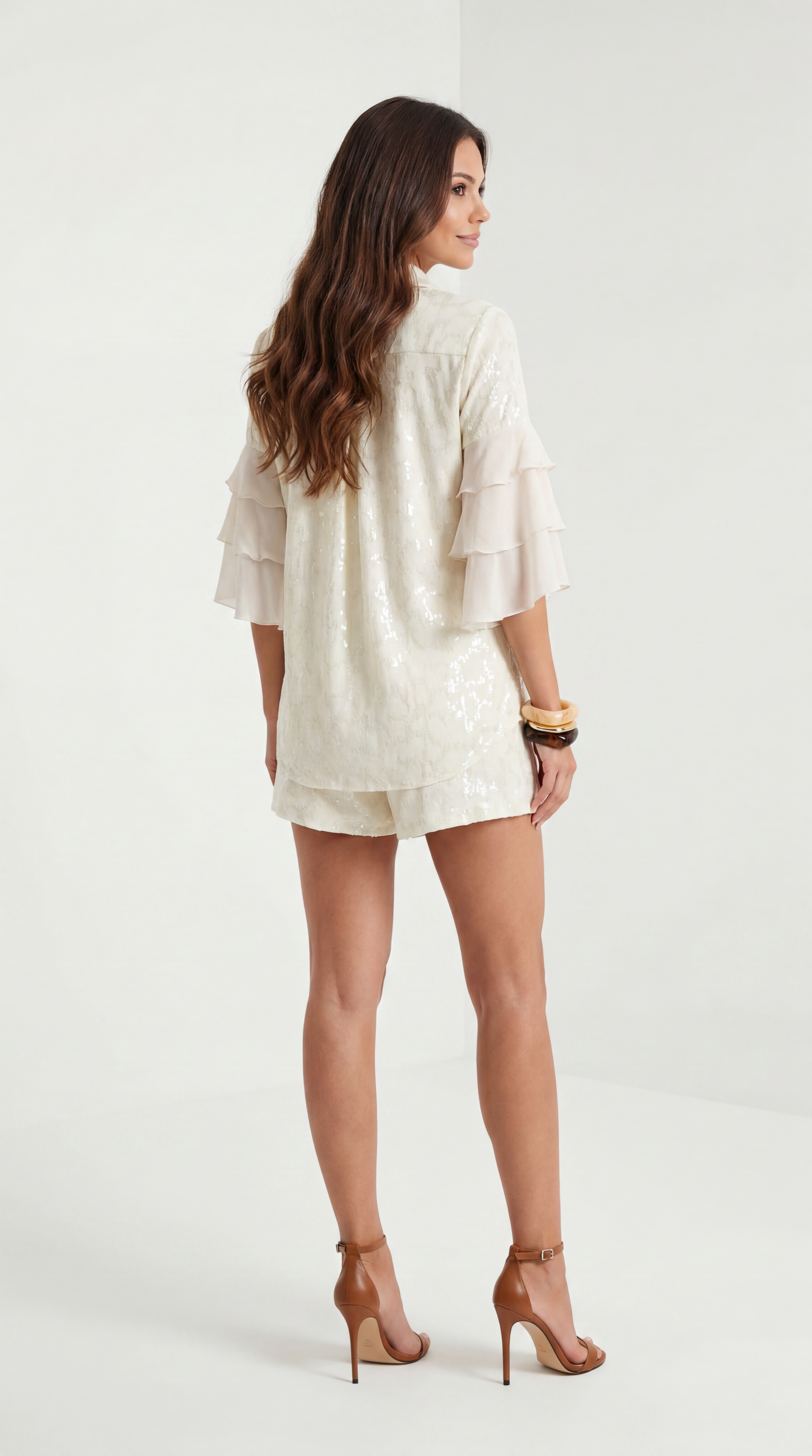 Blusa fluída com folhos