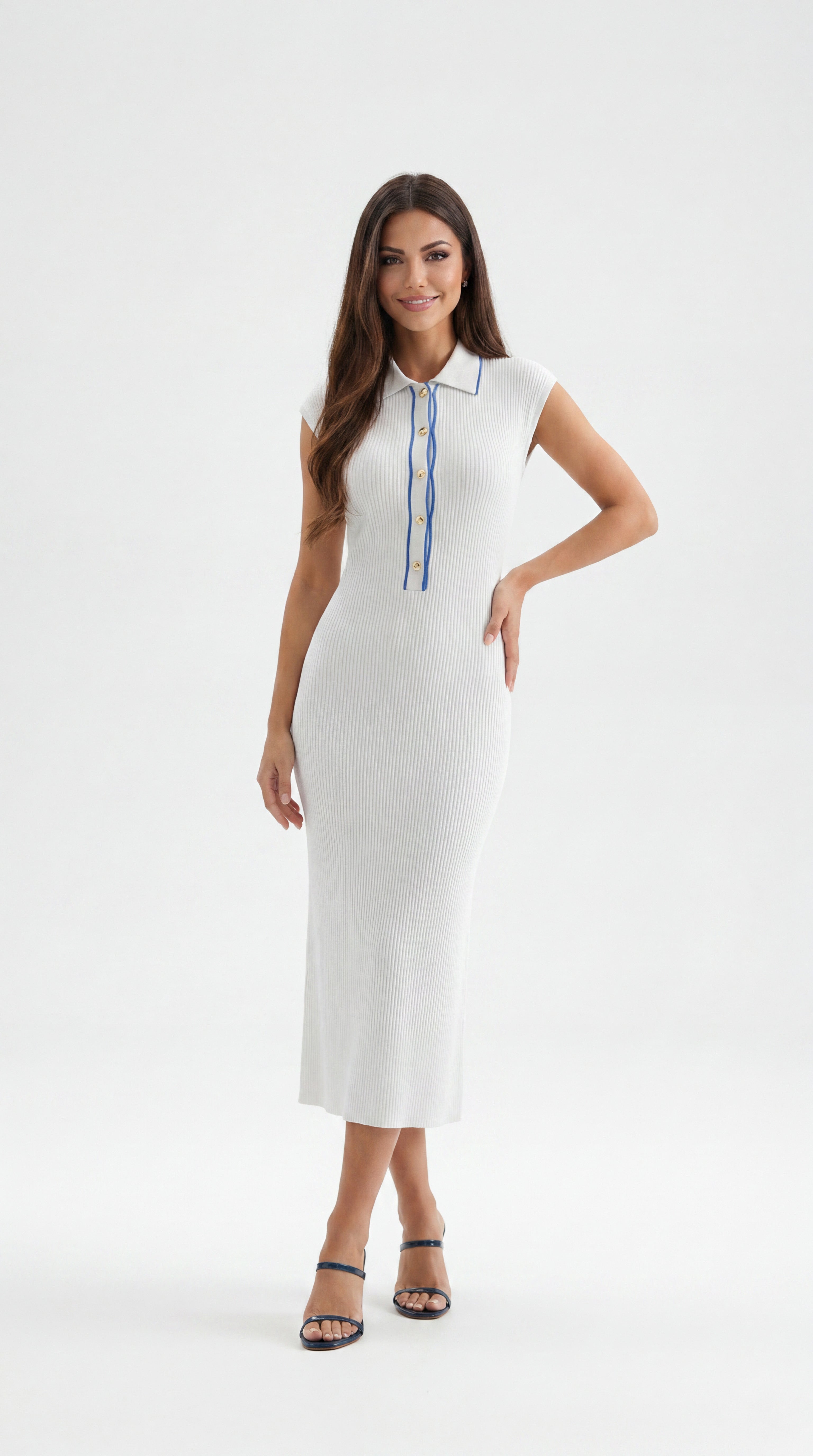 Vestido mídi malha