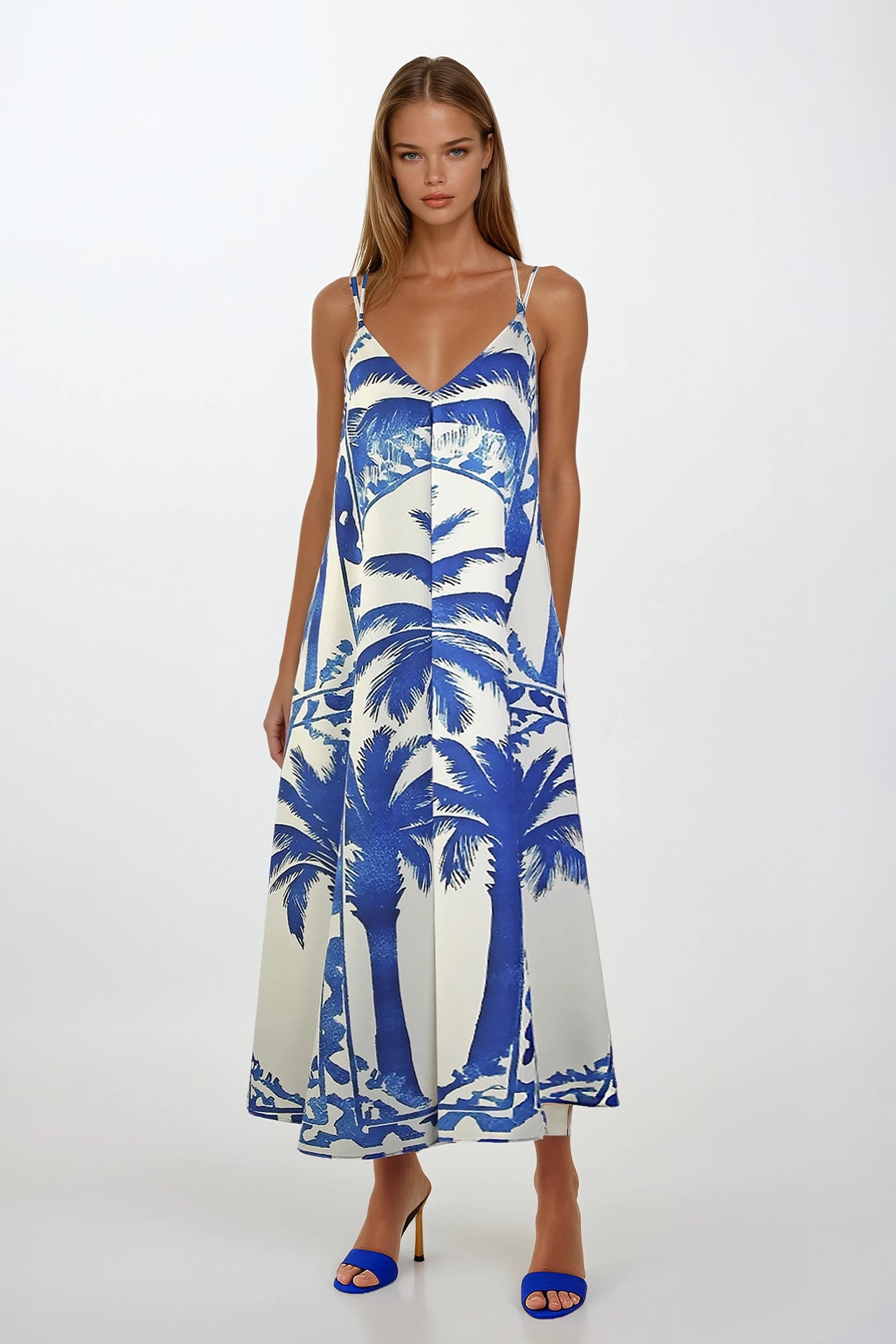 Vestido midi estampado