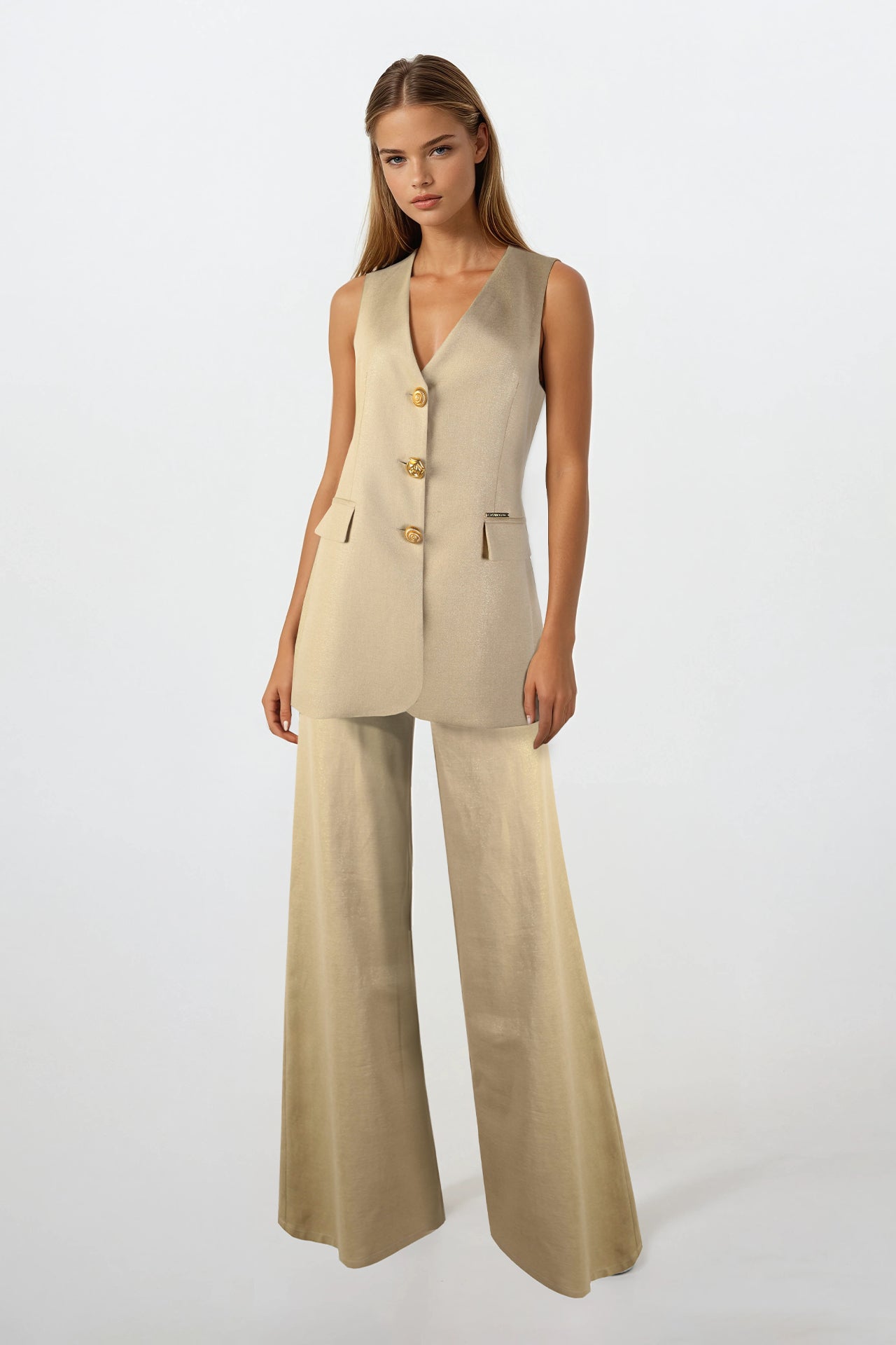 Colete Comprido com Linho