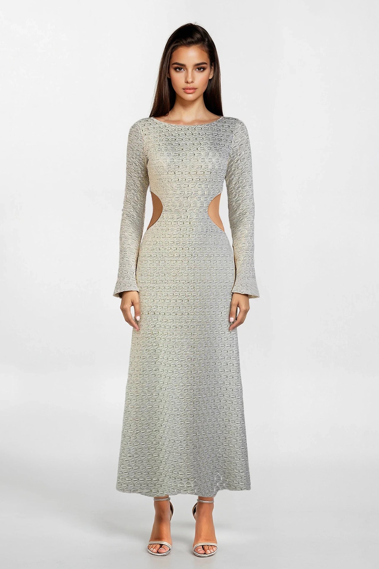 Vestido Comprido de Malha Texturada