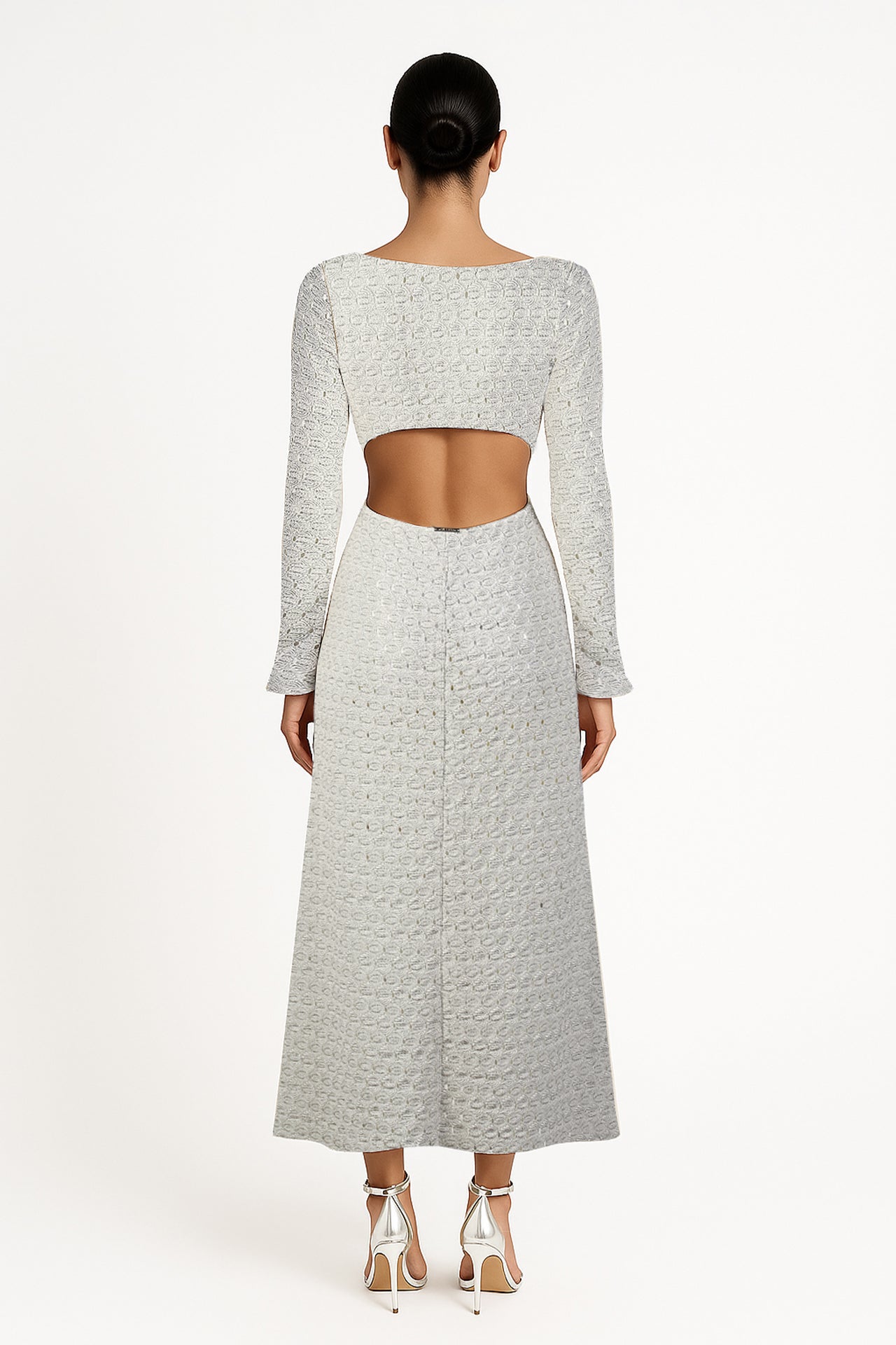 Vestido Comprido de Malha Texturada