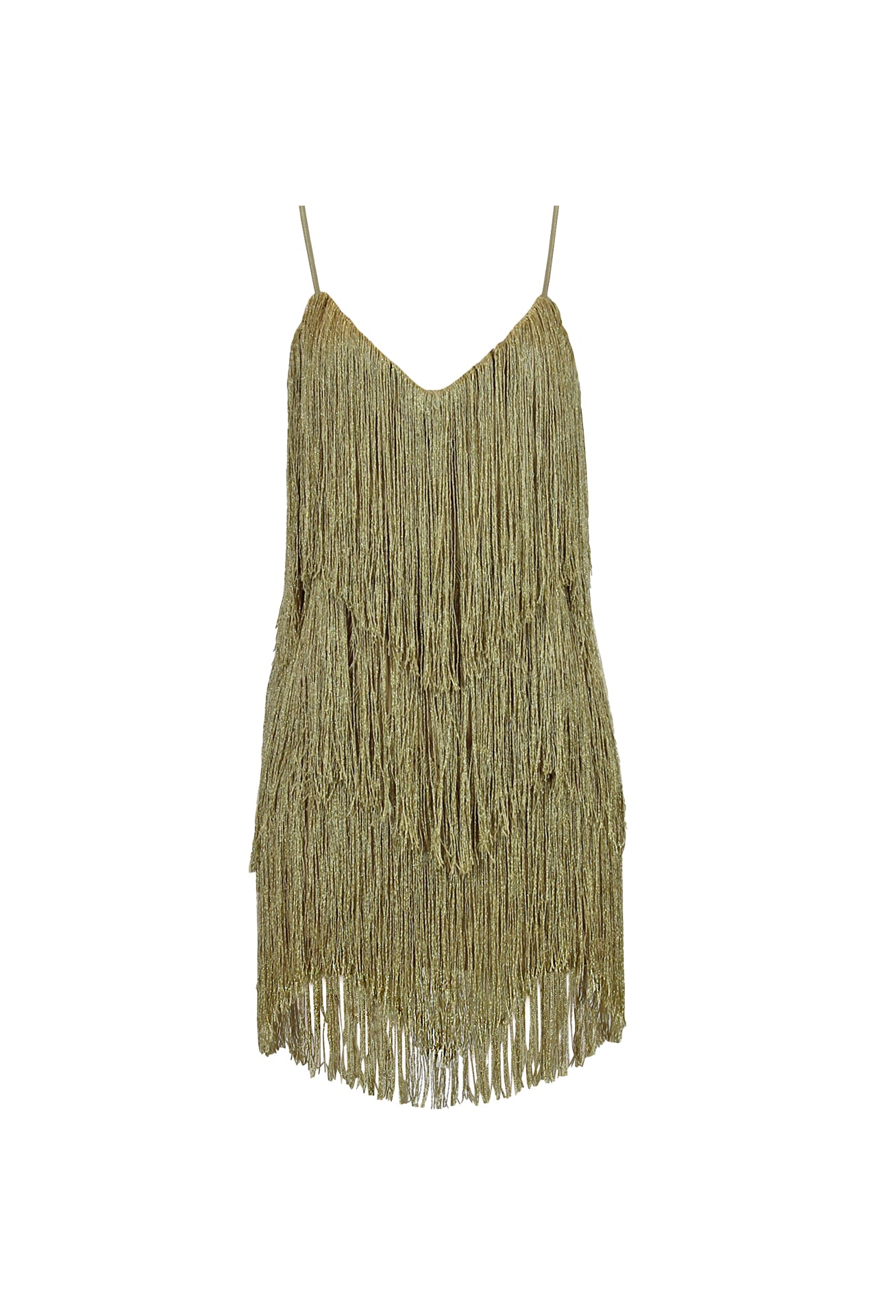 Vestido Curto com Franjas