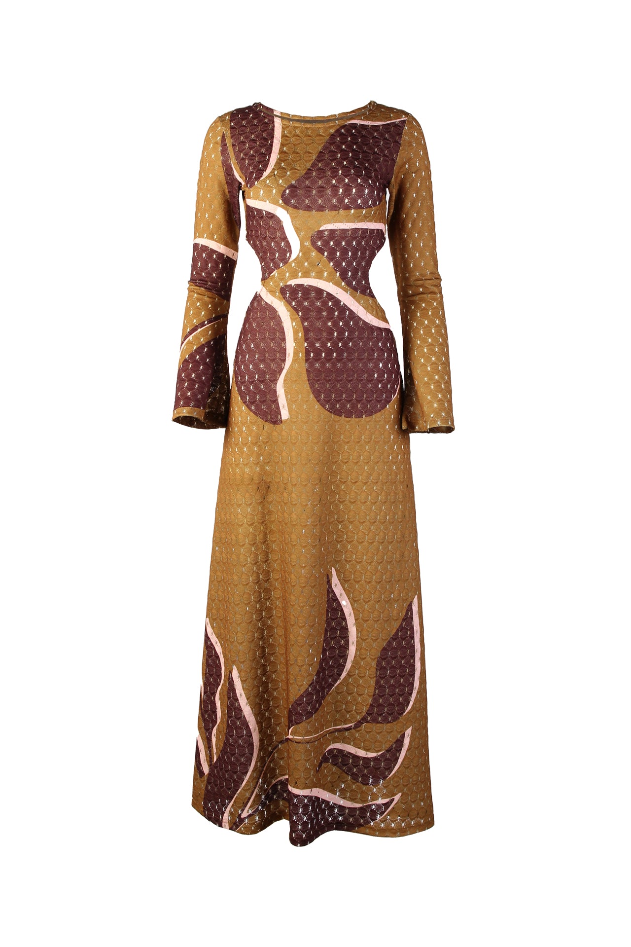 Vestido Comprido de Malha Texturada