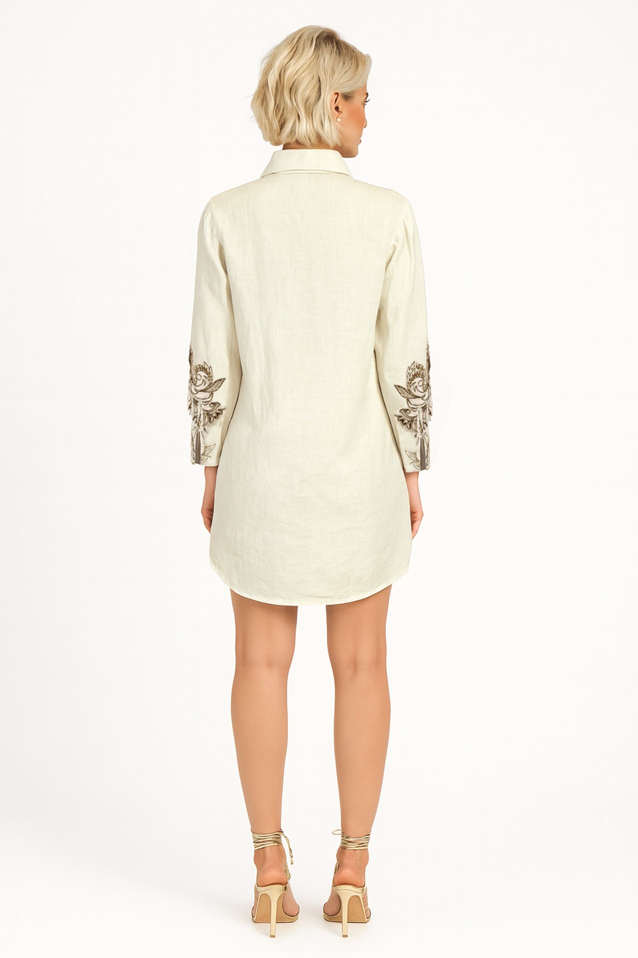 Vestido Camiseiro em Linho Natural - EXCLUSIVO ONLINE