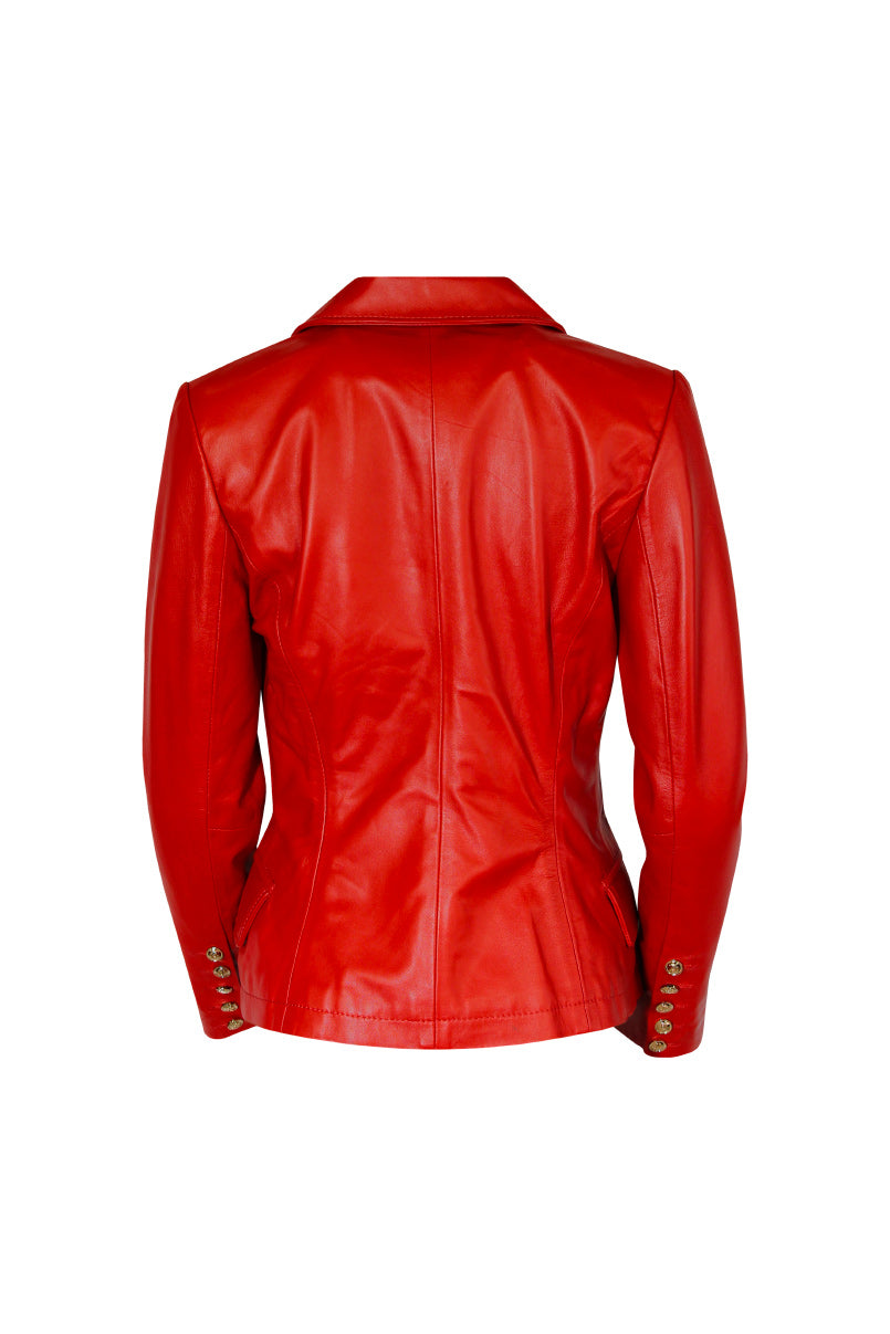 Blazer justo cruzado Leather collection