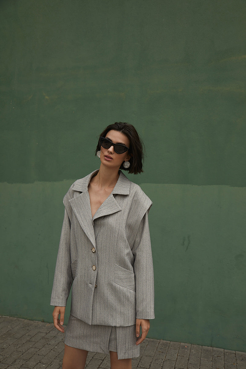 Blazer efeito bomber oversize