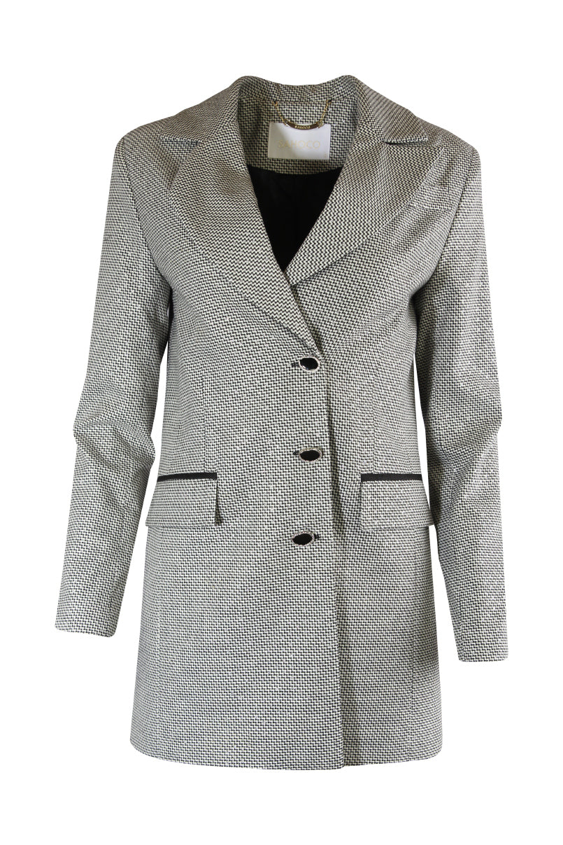 Blazer jacquard com estrutura