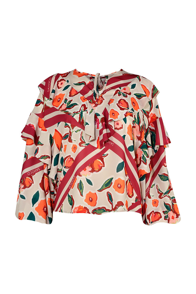 Blusa con volantes