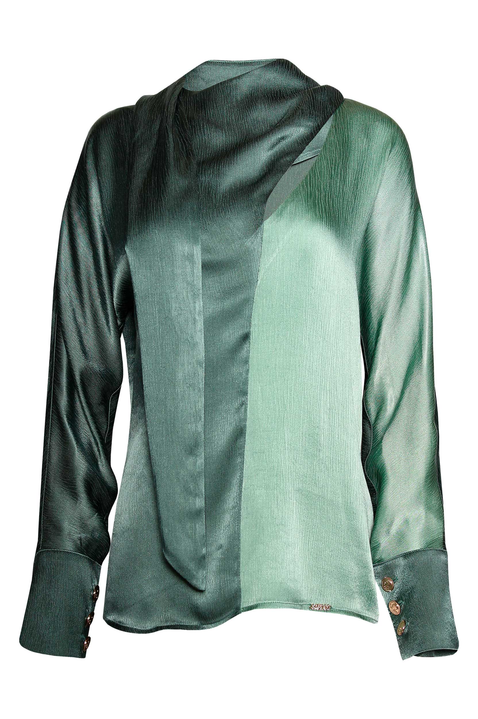 Blusa Acetinada Meia Gola