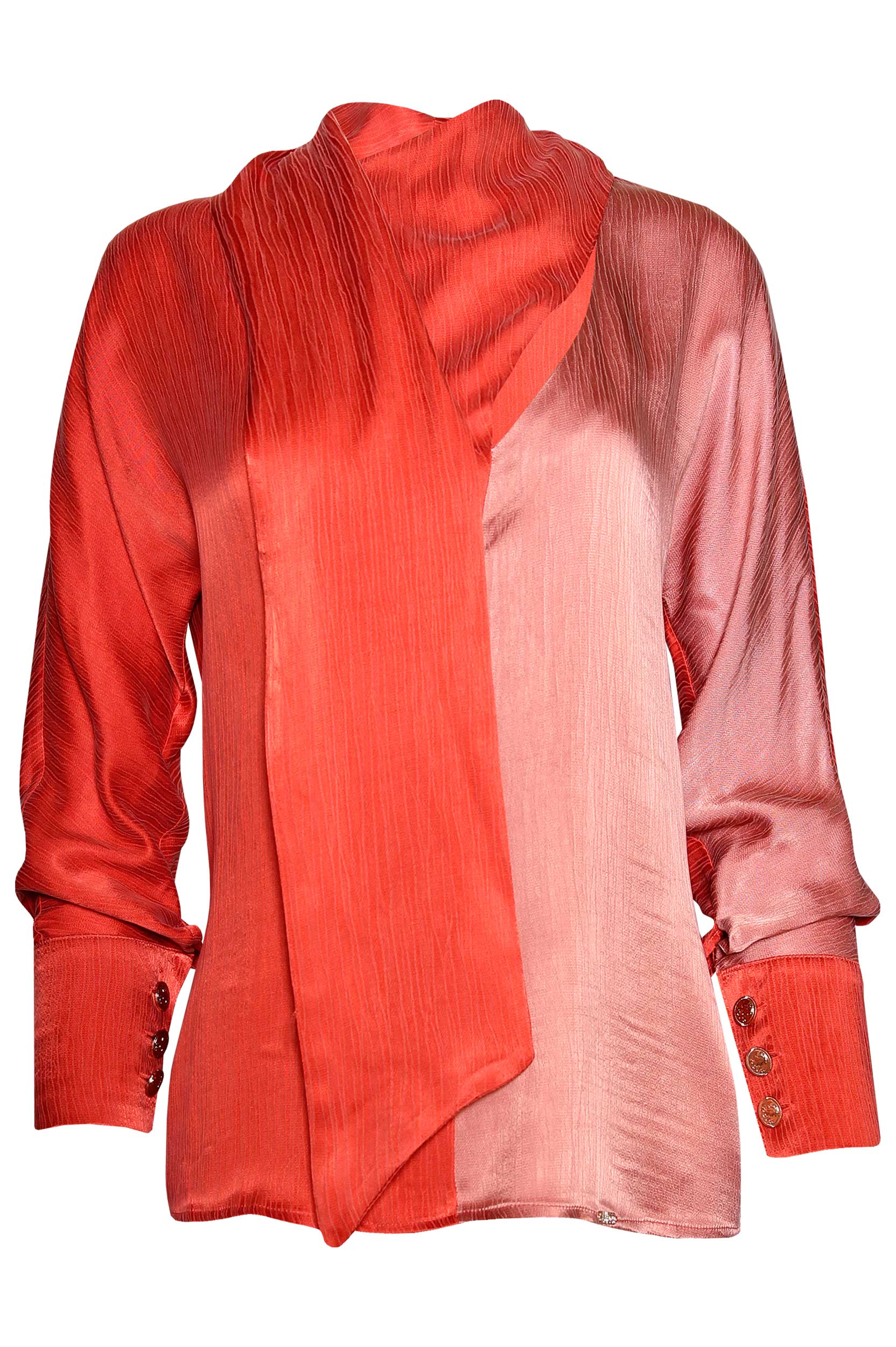 Blusa Acetinada Meia Gola