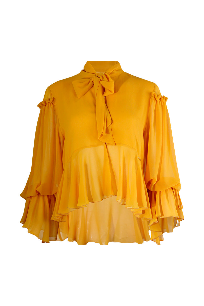 Blusa Romântica com Folhos