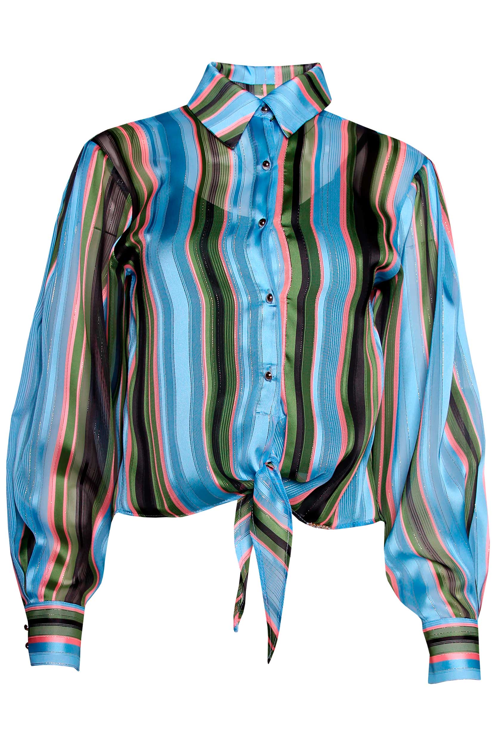 Blusa às Riscas com Laço