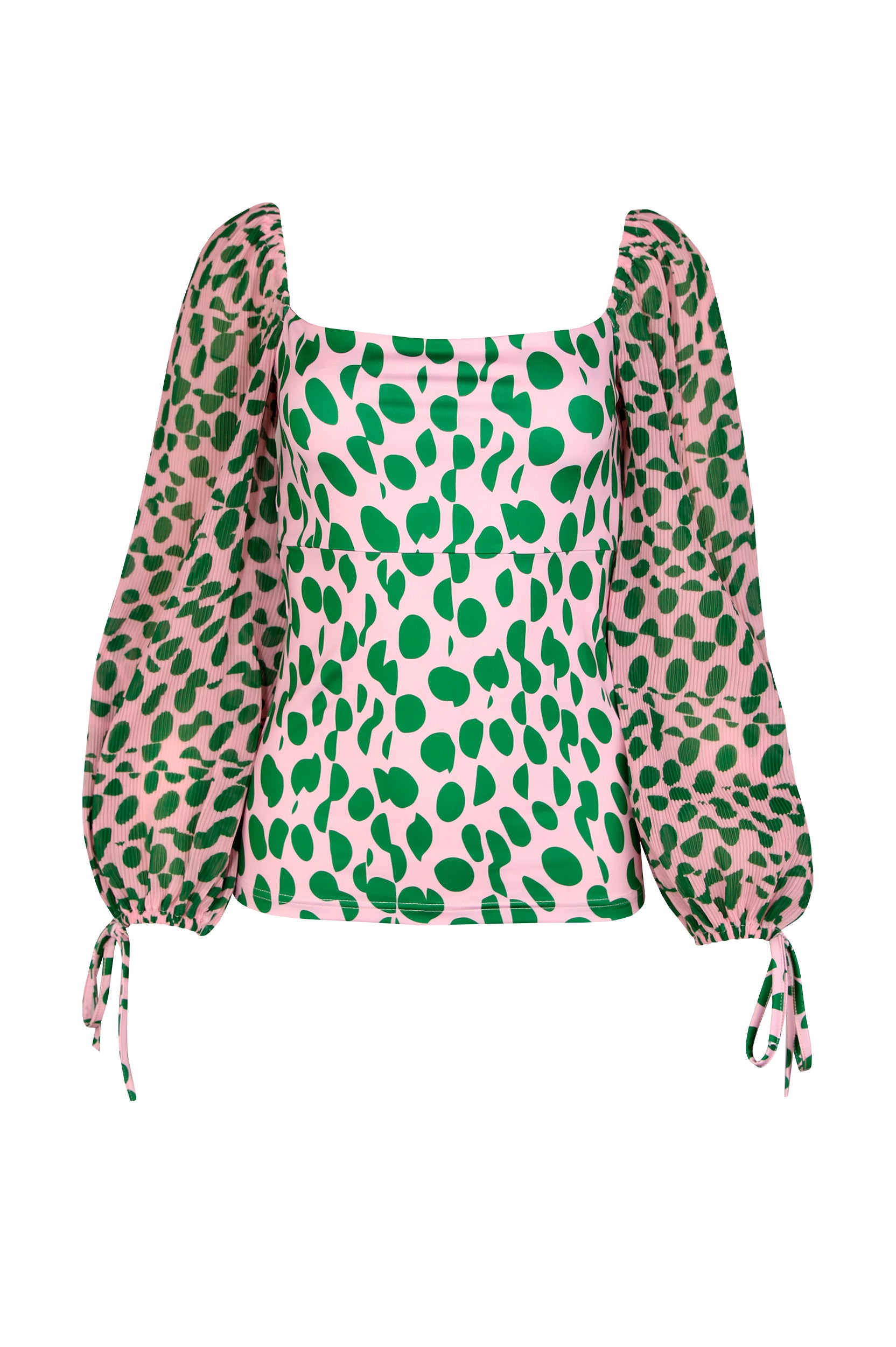 Blusa curta manga balão