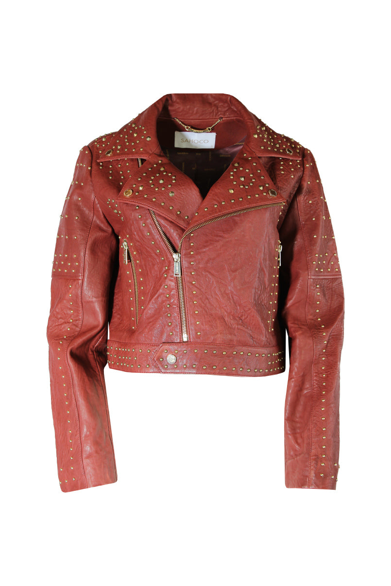 Blusão biker em pele "Leather Collection SH"