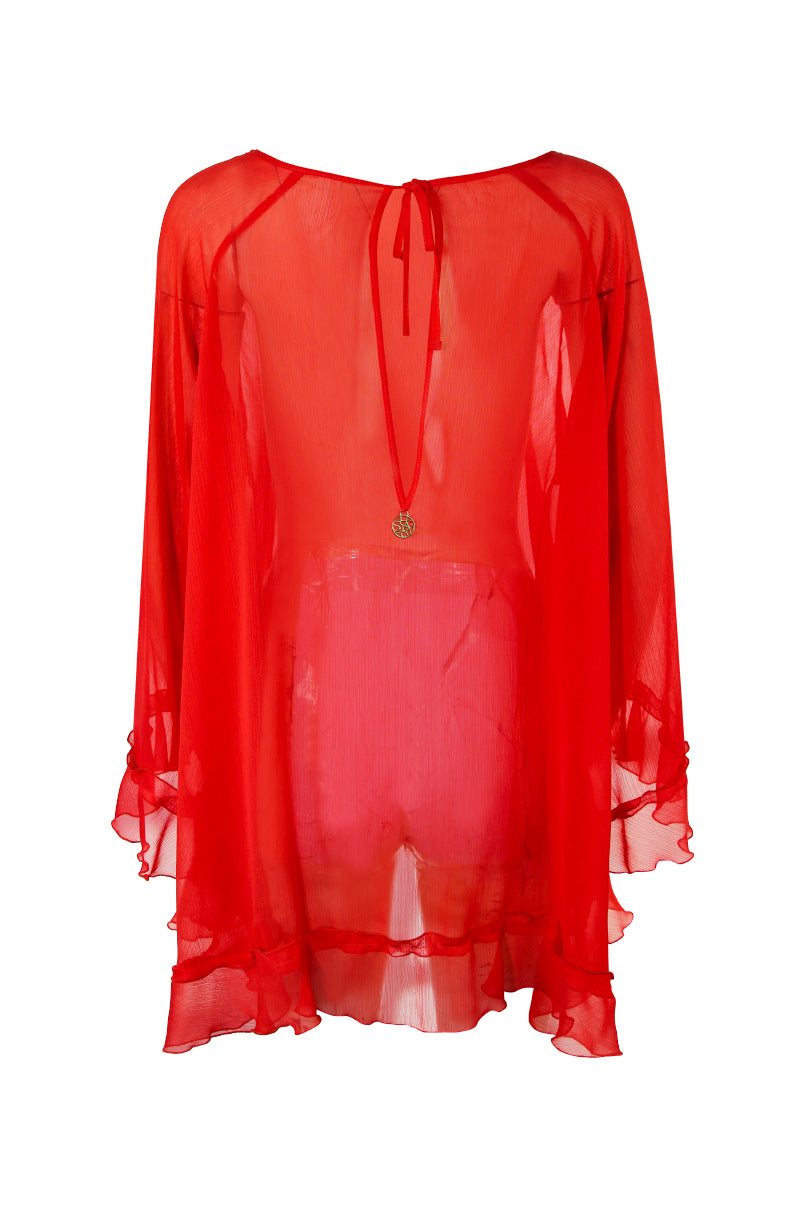 Blusa semitransparente