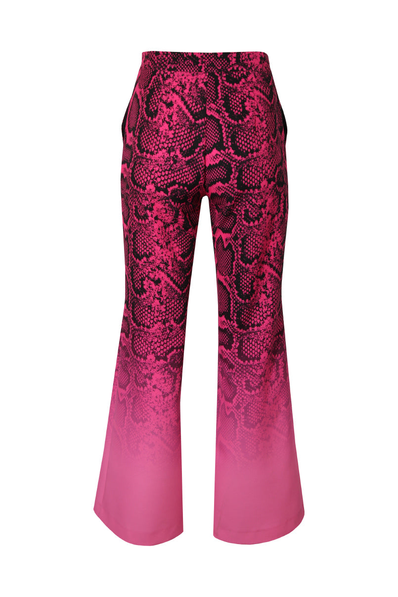 Calças BootCut estampado animal