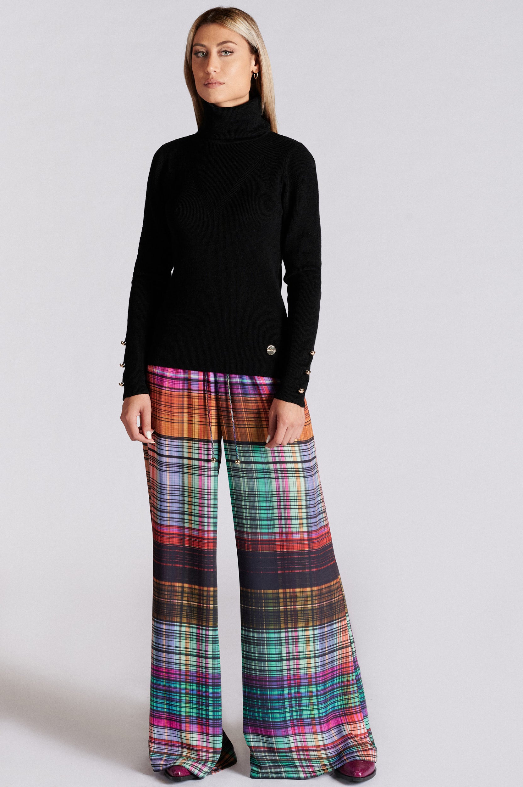 Calças Fluidas Cintura Elástica