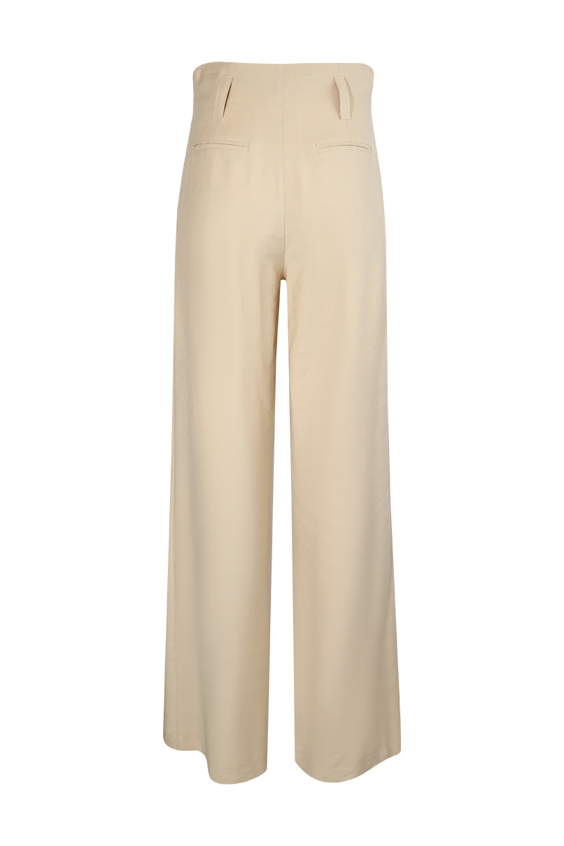 Calças pantalona de cintura alta