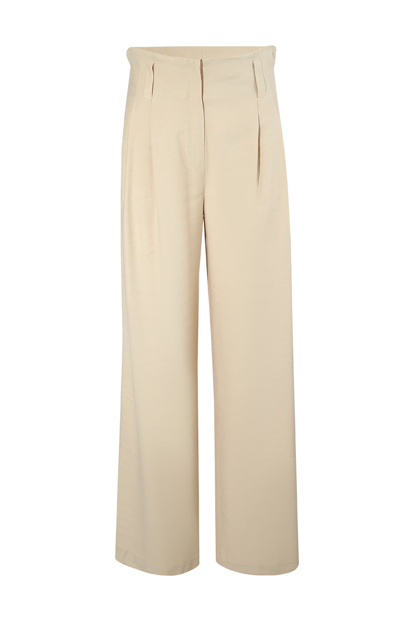 Calças pantalona de cintura alta