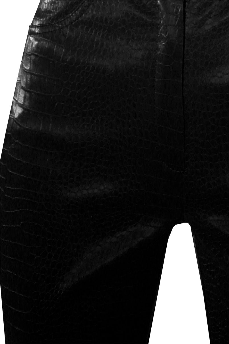 Calças efeito Croco