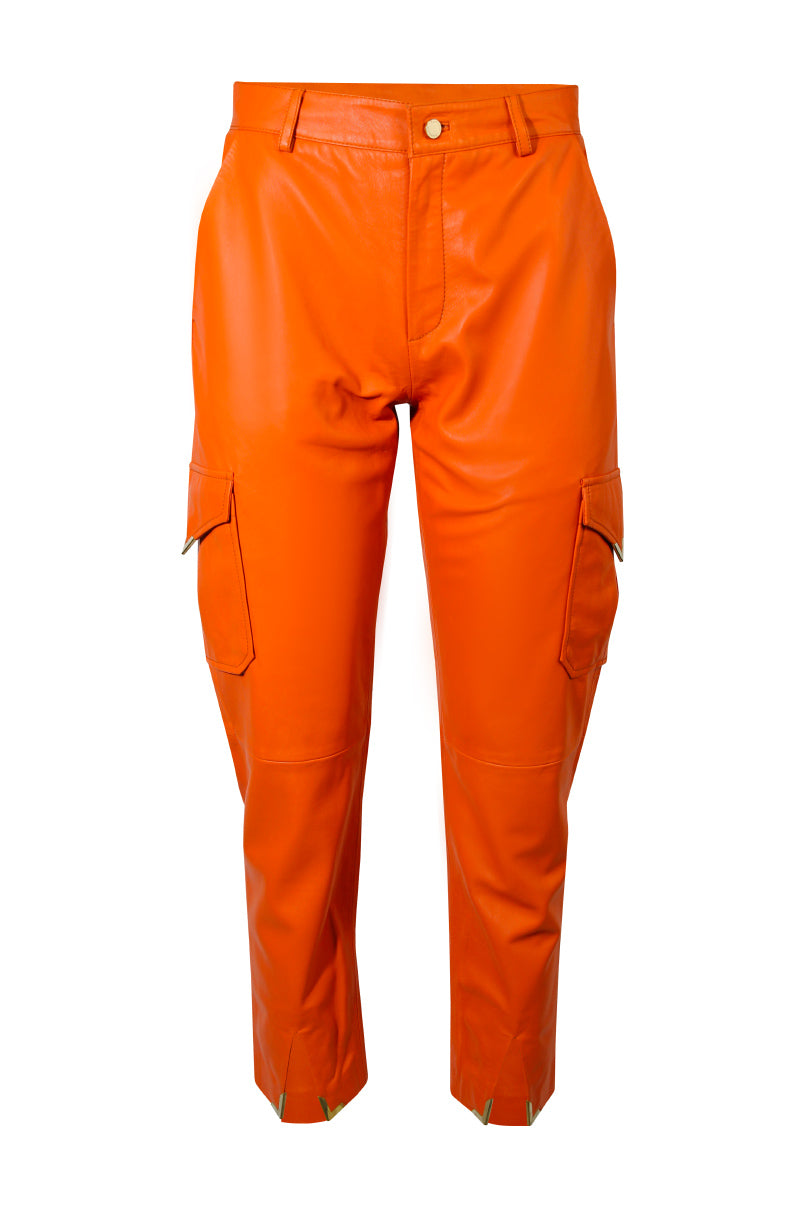 Calças cargo Leather collection