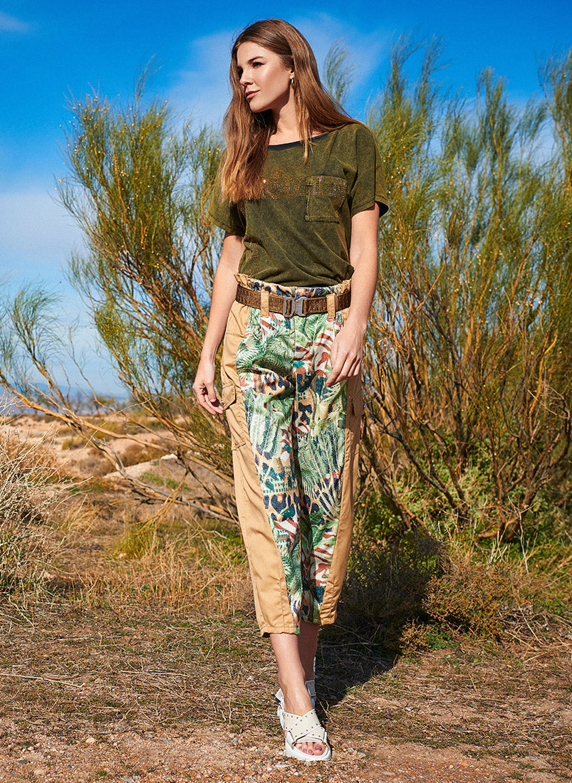 Calças cargo combinadas