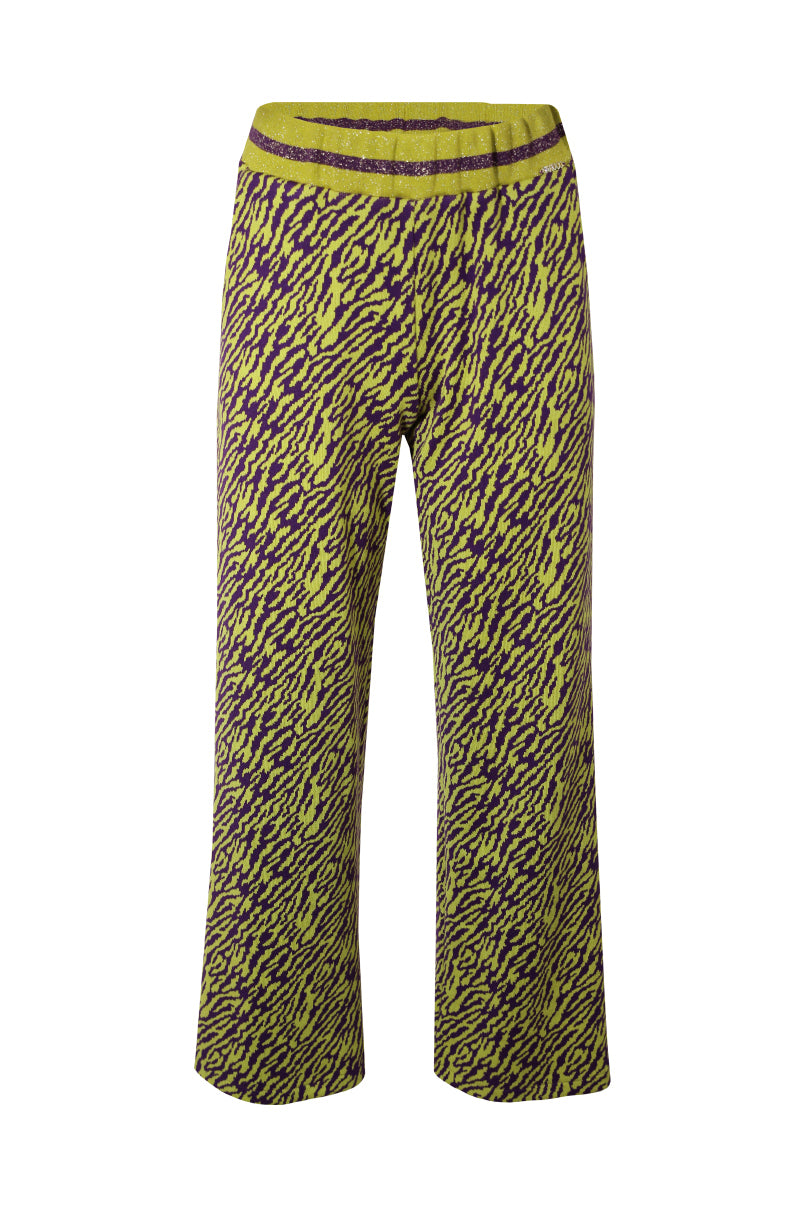 Calças jacquard