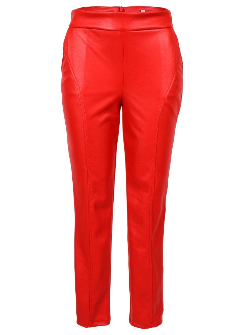 Calças justas efeito pele