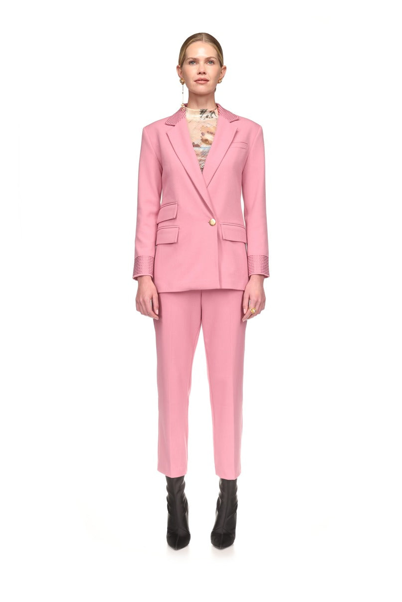 Calças retas de fato