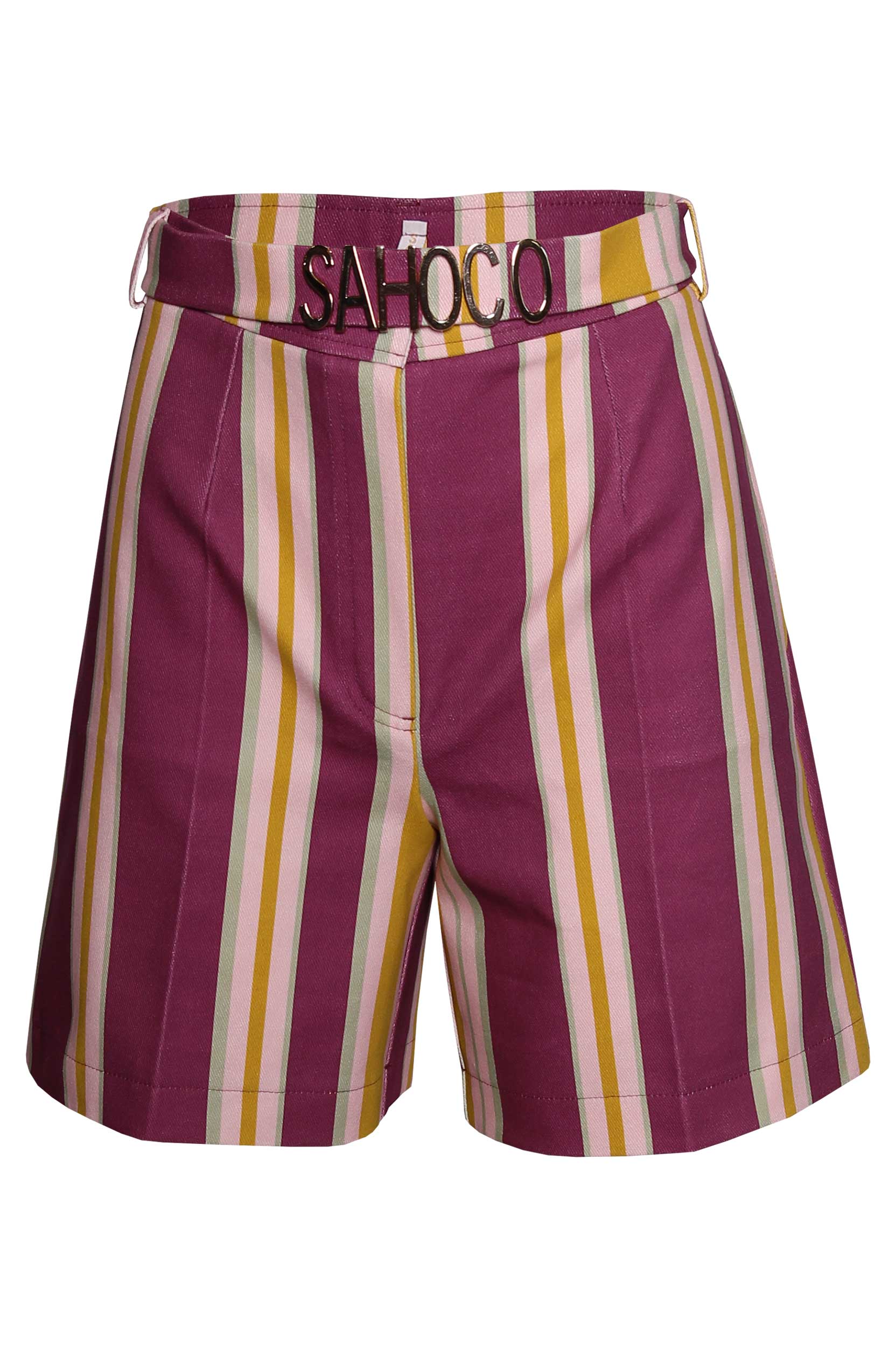 Calções Bermuda Cintura Subida