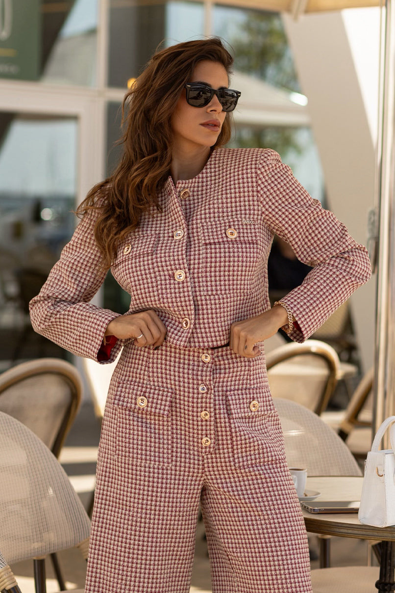 Calções bermuda vichy