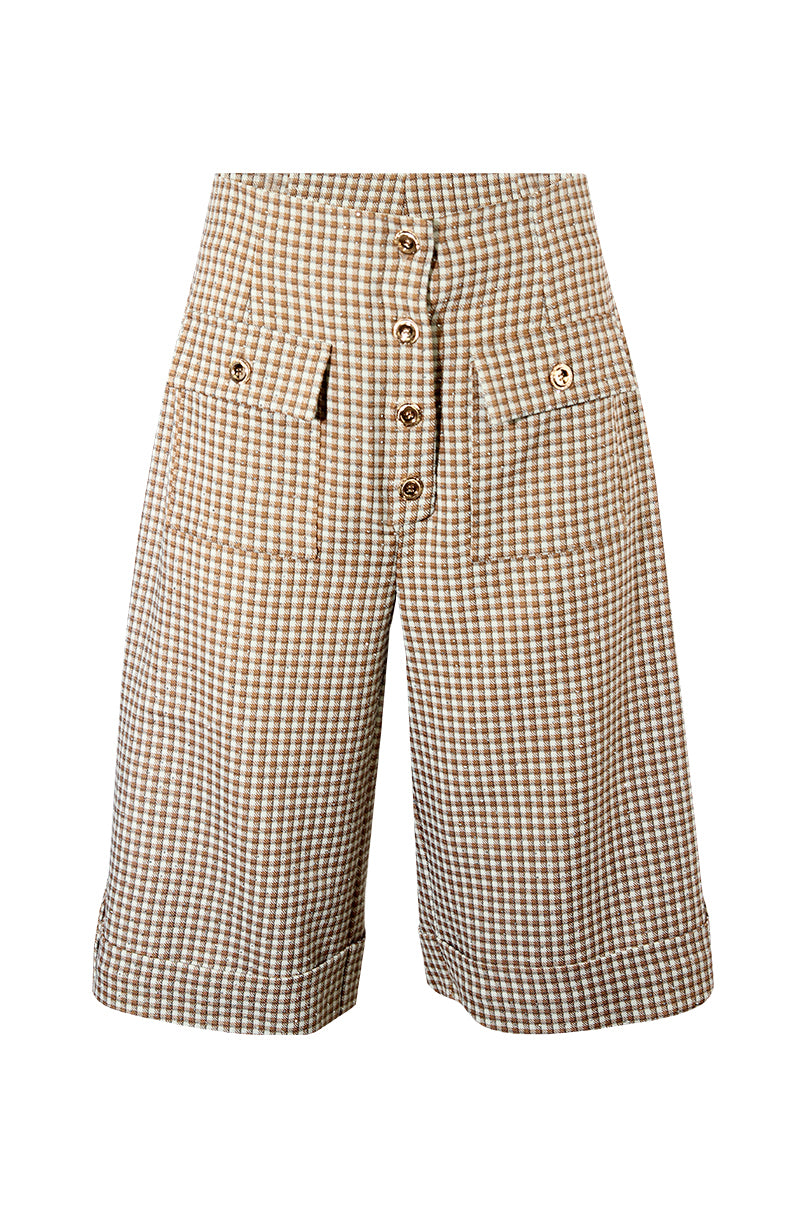 Calções bermuda vichy