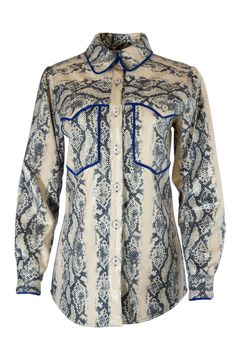 Oversized animal print shirt