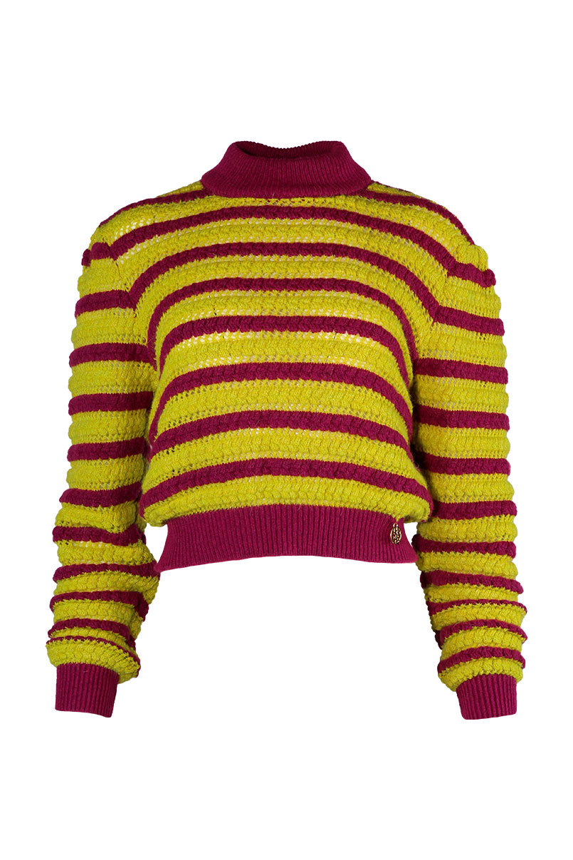 Camisola Jacquard de gola alta