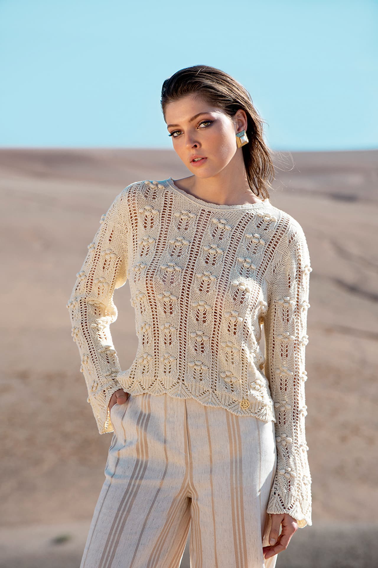 Camisola de Malha Pointelle