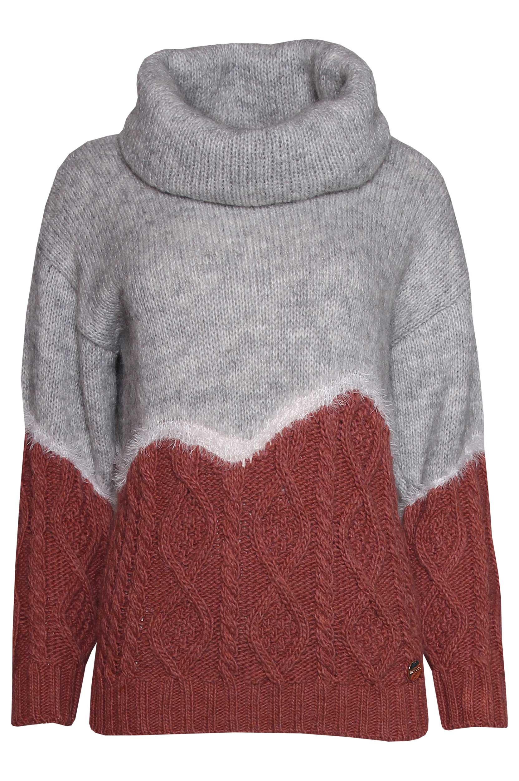 Camisola Gola Alta Dois Tons