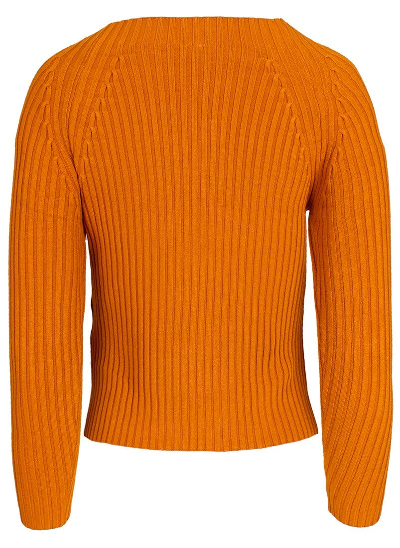 Camisola canelada de tricot