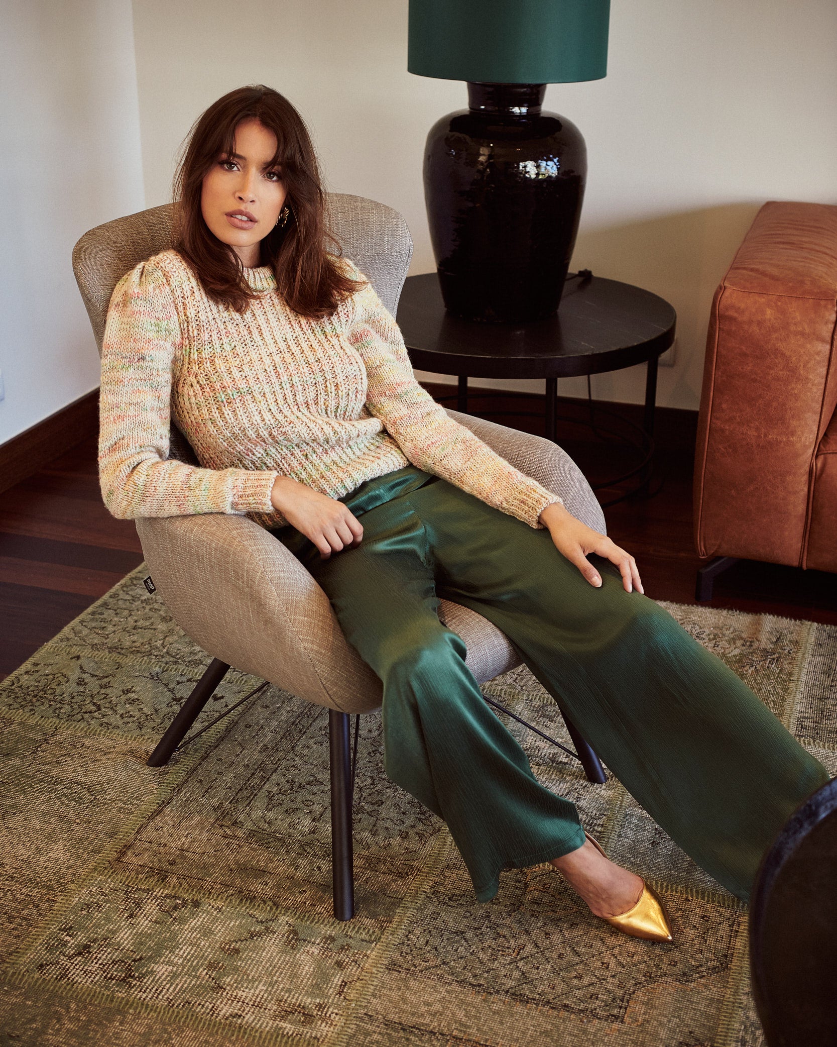 Camisola de Malha Efeito Tie Dye