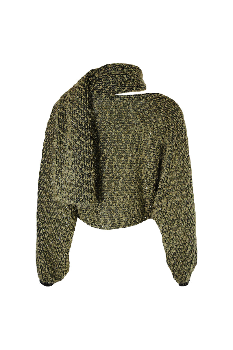 Camisola de malha com cachecol