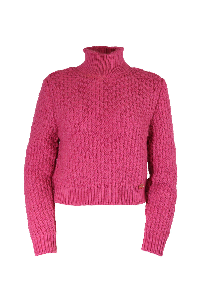 Camisola de malha de gola alta