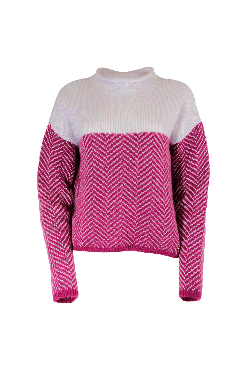 Camisola de malha espiga