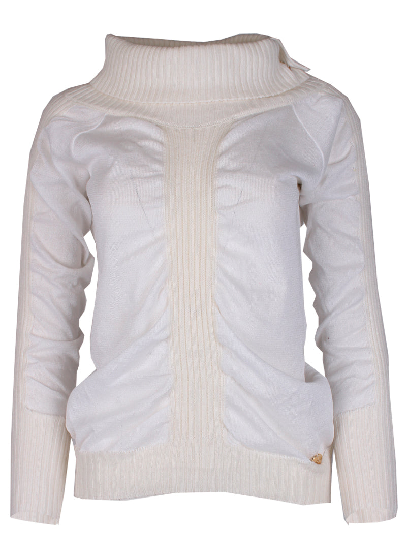 Camisola de tricot combinada