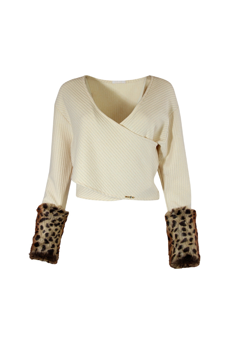 Camisola traçada em malha