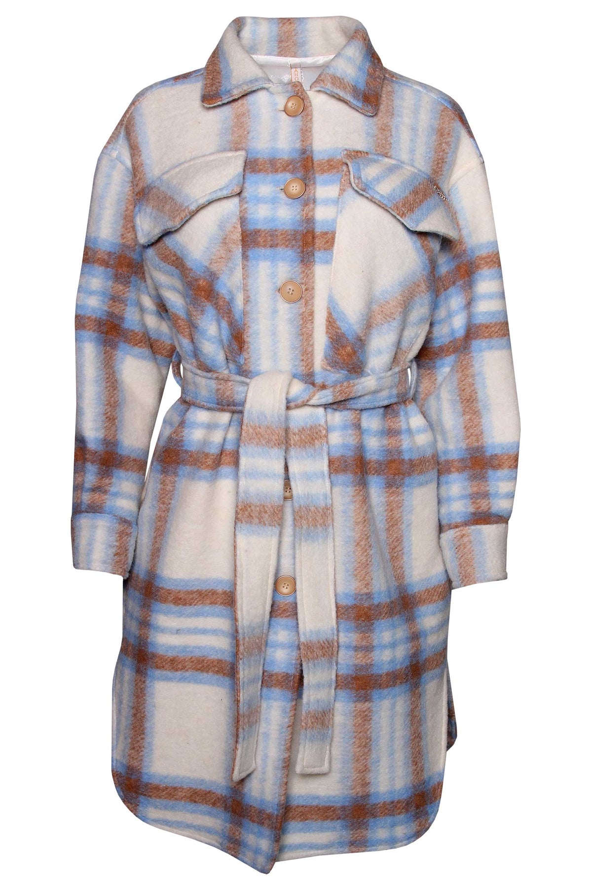 Long Shirt Coat with Belt