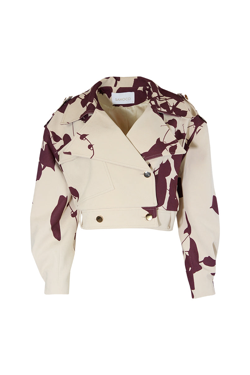 Casaco biker cropped